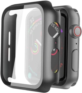 Pack de 2 fundas rígidas para PC con protector de pantalla de vidrio templado compatibles con Apple W - Imagen 1 de 12