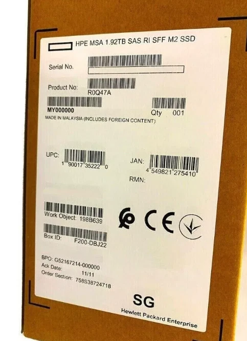 NEW HPE MSA R0Q47A P13237-001 1.92TB SAS 12G 2.5 IN M2 SSD Solid State Drive - Image 1 of 1