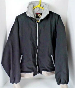 Chaqueta Bombardero Vintage King Louie Pro Fit Negra con Cremallera Completa Forrada de Lana XL - Imagen 1 de 9