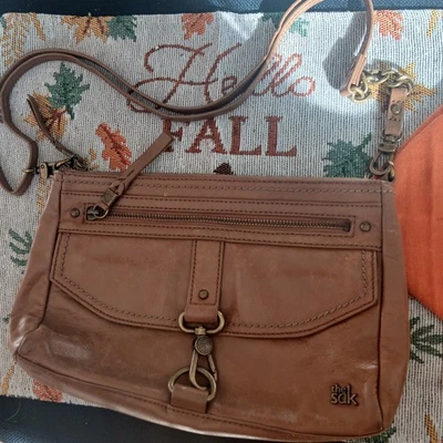 Bolso Bandolera The SAK Cuero Marrón Gancho Cadena Múltiples Bolsillos Ventura Foto 1 de 4