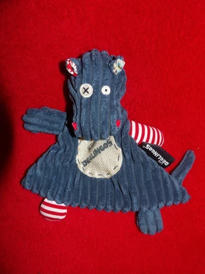 Doudou Plat Hippopotame  Bleu Marine DEGLINGOS - Photo 1/2