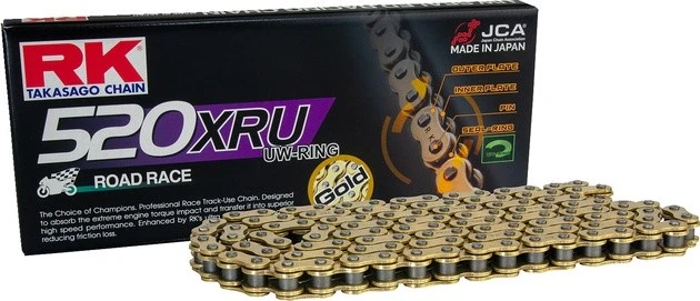 RK 520 XRU Lightweight Professional Roadracing Chain 120 Links Gold - Image 1 of 1