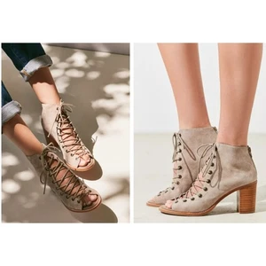 Jeffrey Campbell Taupe Corsetto stringato tacco donna taglia 8,5 - Foto 1 di 17