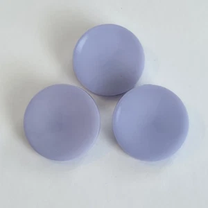 Vintage Box Shank Buttons Lavender Purple Plastic 3 Pcs Large Size 27.3 mm - Picture 1 of 4
