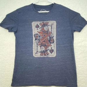 Lucky Brand Blue Playing Card Short Sleeve Men’s Graphic T-Shirt M - Picture 1 of 9