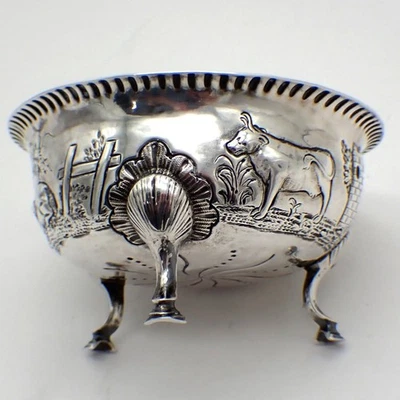 Ирландская чаша украшения животных Дублин 1760 серебро моно GGE орла герб - Изображение 1 из 4