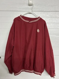 Vintage OU Oklahoma Sooners Windbreaker Pullover Sweatshirt mit Taschen Fußball XL - Bild 1 von 9