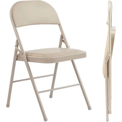 Silla Plegable Cómoda Esponja de Alta Densidad Cuero PU Ligera Portátil Paquete de 2 Foto 1 de 4