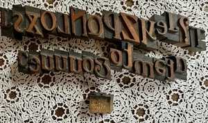 Antique American Wood Type ITALIC x 28 Letterpress 1" Mixed Cap & Lower with & ? - Picture 1 of 8