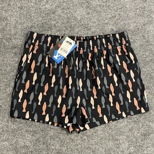 NWT KAVU Kick Out Shorts Womens L Upstream Fish Print Quick Dry UPF 50 Trunks - Picture 1 of 11