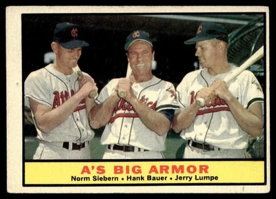 1961 Topps A's Big Armor Kansas City Athletics #119 - Image 1 of 2
