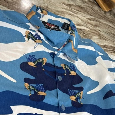 Camisa de hombre Defying Conventional Concepts DCC retro pinup manga corta azul XL Foto 1 de 4