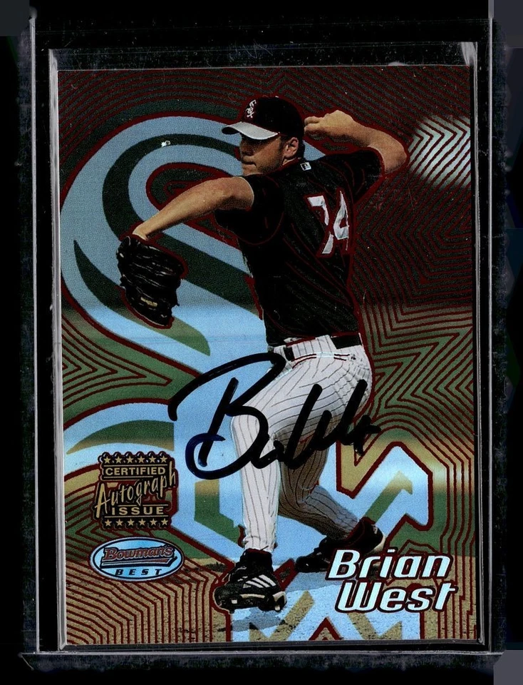 2002 BOWMAN'S BEST AUTO BRIAN WEST WHITE SOX - Image 1 of 1
