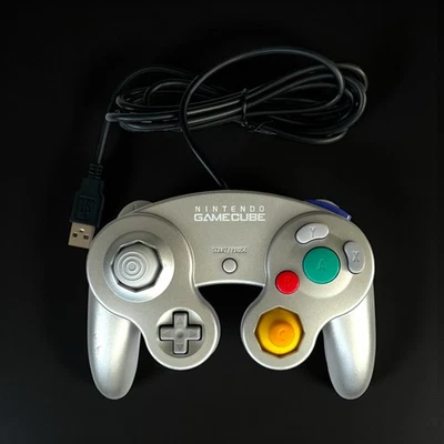 Silver USB GameCube Controller DOL-003 Nintendo Shell PC Mac Linux Dolphin Ready - Image 1 of 4