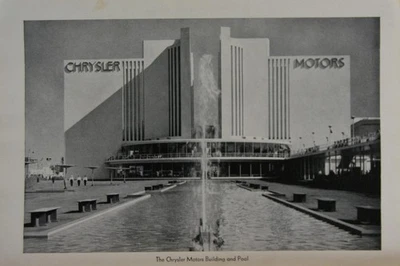 Impresión artística antigua Feria Mundial de Chicago Chrysler Motors 1933 historia americana Foto 1 de 4