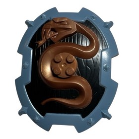 LEGO Large Kazon Figure Copper and Sand Blue Shield Rogue Knight of the Snake
