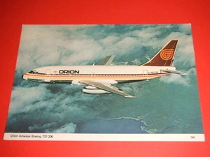 UNUSED AVIATION POSTCARD - ORION AIRWAYS BOEING 737-200 - Foto 1 di 1