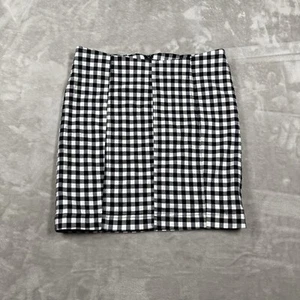 Free People | Minifalda moderna a cuadros blanca y negra para mujer talla 6 - Imagen 1 de 5