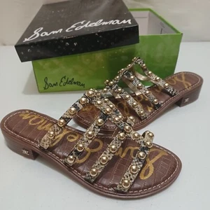 Sam Edelman Wacholder Sandalen Schlangenprägung Riemen Damen Pantoletten Pantoletten 8M - Bild 1 von 8