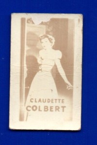CLAUDETTE COLBERT 1948 TOPPS MAGIC PHOTOS stars of stage & screen # OF 45j GOOD