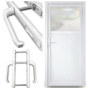 JeCo Nebeneingangstür Kunststoff Nebentür Innenöffnend weiß Milchglas - Bild 1 von 9