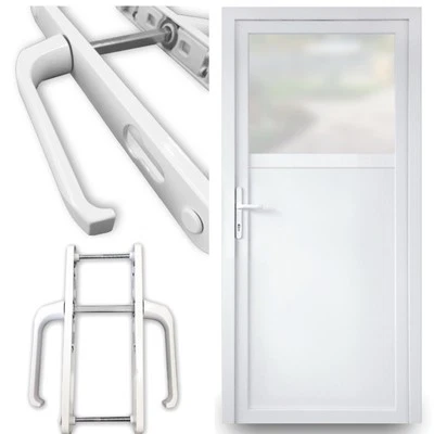 JeCo Nebeneingangstür Kunststoff Nebentür Innenöffnend weiß Milchglas - Bild 1 von 4