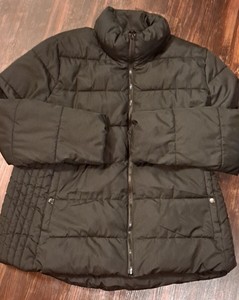 old navy silver puffer jacket