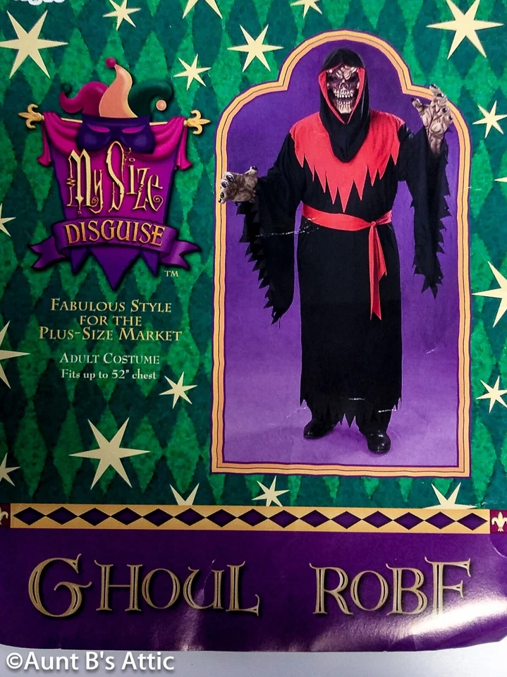 Халат с капюшоном Ghoul/Devil Robe 2 шт. черный/красный с зазубренным подолом с завязкой на поясе большого размера - Изображение 1 из 1