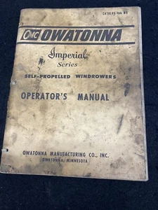 Owatonna Imperial Windrowers Operators Manual & Model 81 Windrower Parts Manual - Picture 1 of 22
