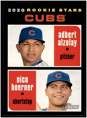 2020 Topps Heritage #121 Cubs 2020 Rookie Stars (Adbert Alzolay / Nico Hoerner) - Image 1 of 2