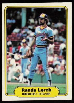 1982 Fleer Randy Lerch #147 BASEBALL Milwaukee Brewers - Image 1 of 2