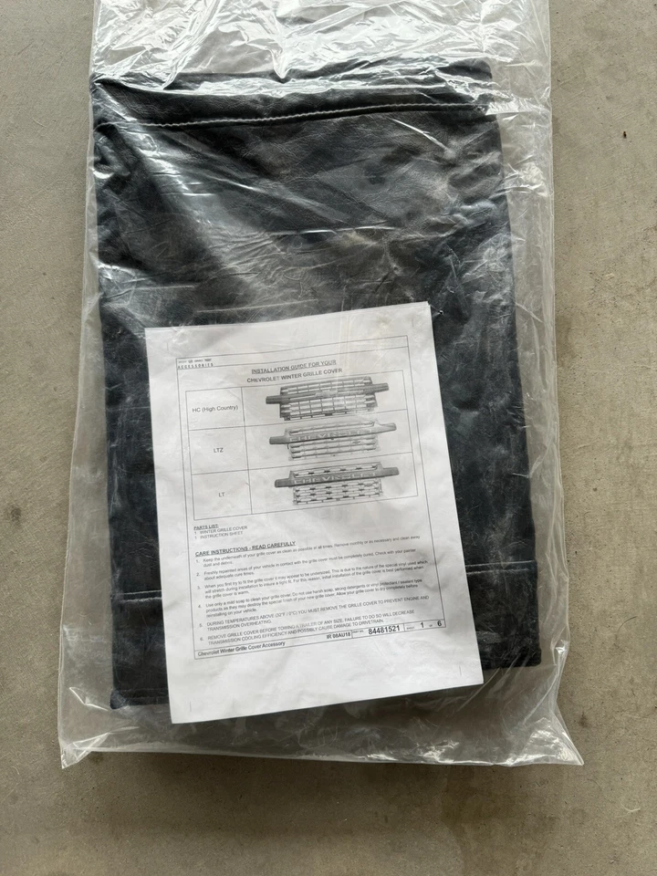 Cubierta de rejilla de invierno Chevrolet parte No. 84481521 HC LTZ LT Foto 1 de 1