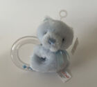 Baby Gund My First Teddy Plush Rattle Ring Blue Boy 4'' NEW