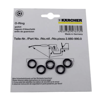 Genuine Pack Of 5 Karcher Lance Hose Nozzle Spare O-Ring Seal  28809900 - Image 1 of 2