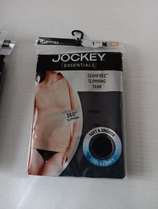 Jockey Essentials Womens  Seamfree Slimming Tank Camisole Medium Black Size 4 XL - Picture 1 of 7