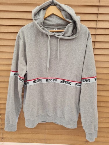 Felpa con cappuccio uomo Moschino grigia taglia L condizioni favolose indossata solo 1 ora! costo 215€