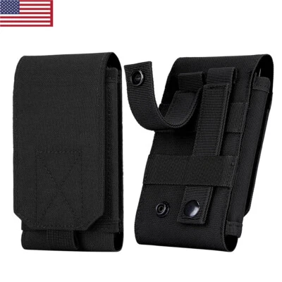 战术 Molle 手机枪套带皮带夹环袋适用于 iPhone 16 15 14 13 12 — 第 1/4 张图片
