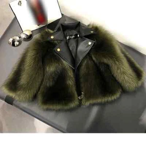 Children Faux Fox Fur Coat Autumn Winter Girls Kids Short Jackets Outwear - Picture 1 of 17