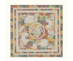 HERMES Carre 90 Cashmere Silk Scarf " MARBLE EX-LIBRIS " Multicolor New Unused - Picture 1 of 5