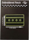 Chicago Flag Patch Green 1.75" 3"