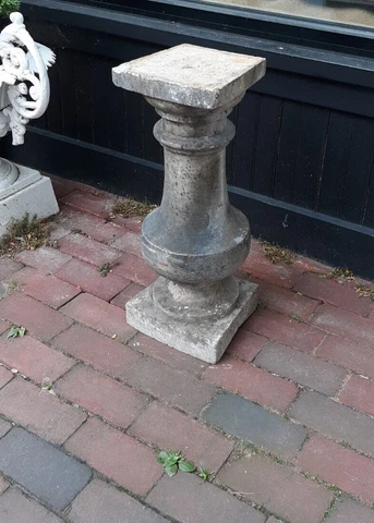 Antique Marble Column Architectural Salvage Pedestal Garden Plant Stand Cover