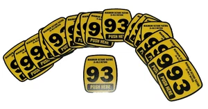 Wayne 888460-001-009 Ovation 93 octane decal, package of 25, aftermarket - Picture 1 of 1