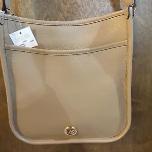 Michael Kors Luisa Large NS CAMEL Messenger Pebble Crossbody Gold Trim - Bild 1 von 10