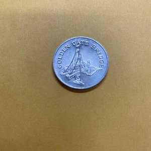 Vintage Golden Gate Bridge Sunoco Öl Gedenkmedaille Wahrzeichen America Line - Bild 1 von 2