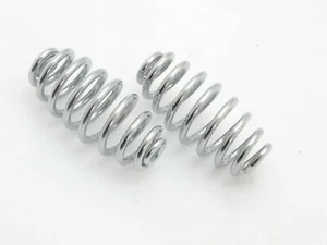 Pair Of Chromed Seat Springs 4.5" Vintage Motorcycle Ajs, Matchless - Picture 1 of 4