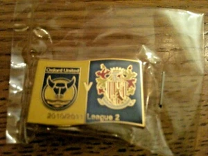 Oxford United v Stevenage - Match Badge - 2010 - 2011 Season - Brand New - Picture 1 of 1