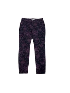 Cabi Twilight Skinny Womens Size 6 Stretch Jeggings Purple Black Camo Style 159 - Picture 1 of 7