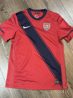 Nike Auténtica USMNT Visitante Tercer Kit Retro Vintage Camiseta de Fútbol para Hombres Pequeña Roja Foto 1 de 4