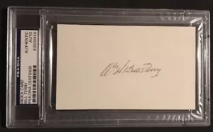 Bill Terry Autographed Signed Baseball Index Card PSA Slabbed Free Shipping 0450 - Picture 1 of 3
