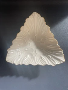 Lenox Triad Collection 24KT Gold Trim Triangular Candy or Trinket Dish - Picture 1 of 13